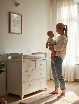 Wickelkommode aus Holz
